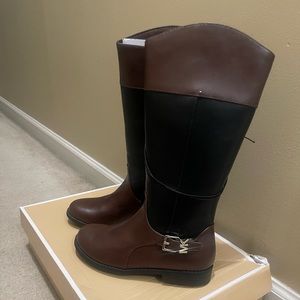 Black and Brown Micheal Kors Boots-Little Girls